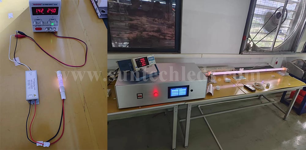 172NM UV VUV Excimer Lamp Test