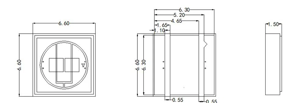 100mw 150mw UVC LED size