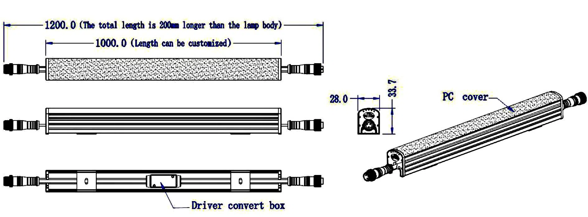 Outooor LED Linear Facade Lighting IP67