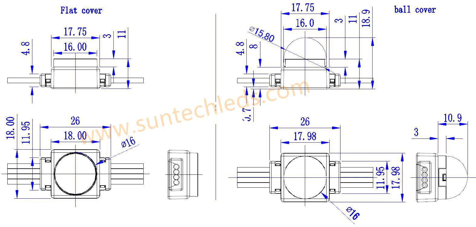 led dot light dimension led dot light dimension