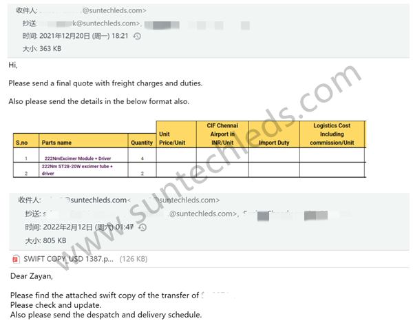 Sent to India-Suntech