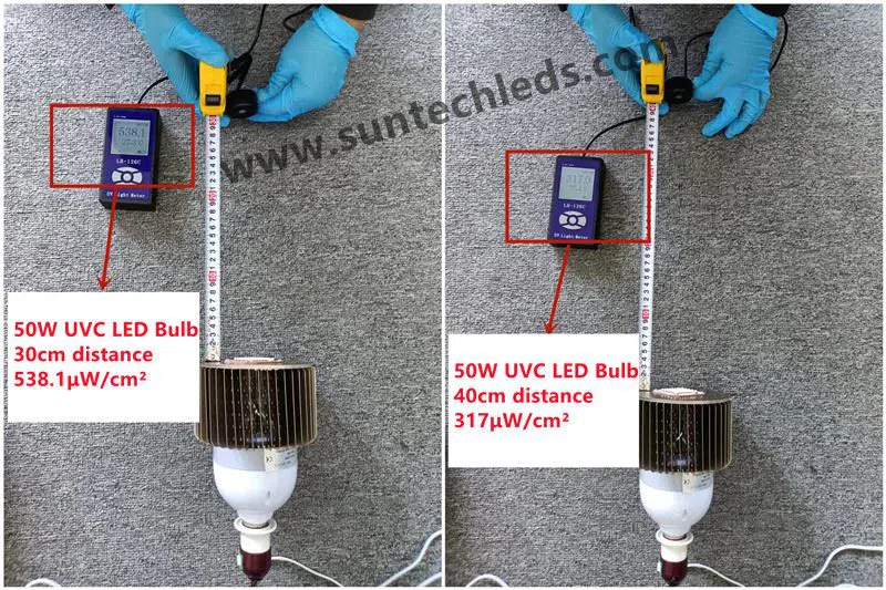 50W UVC LED bulb test 2 50W UVC LED bulb test 2