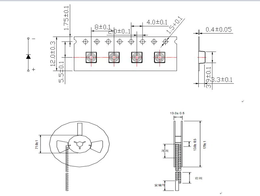 UVB LED diode package UVB LED diode package