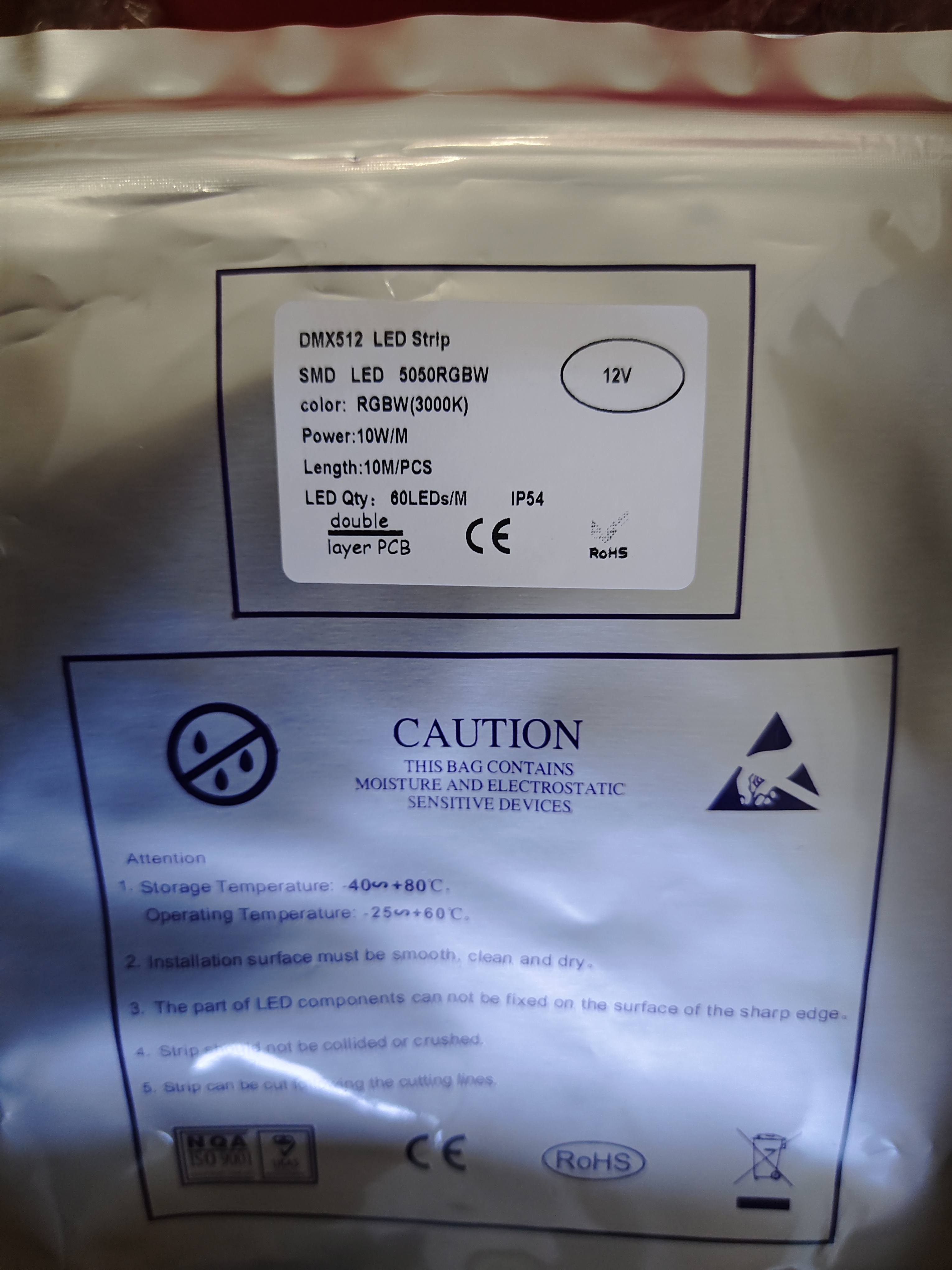 DMX512 RGBW led strip package DMX512 RGBW led strip package