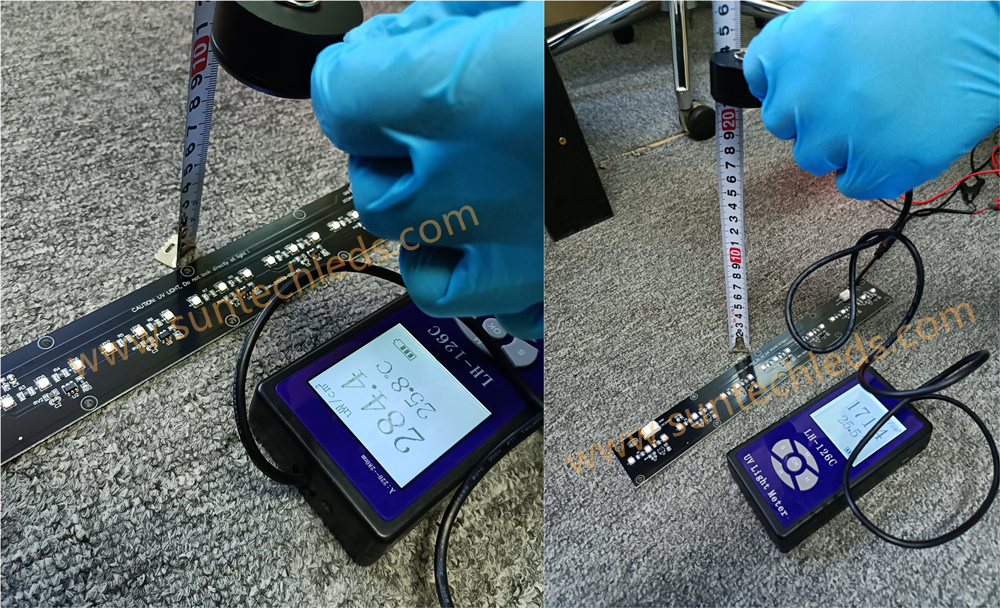 UVC light testing UVC light testing