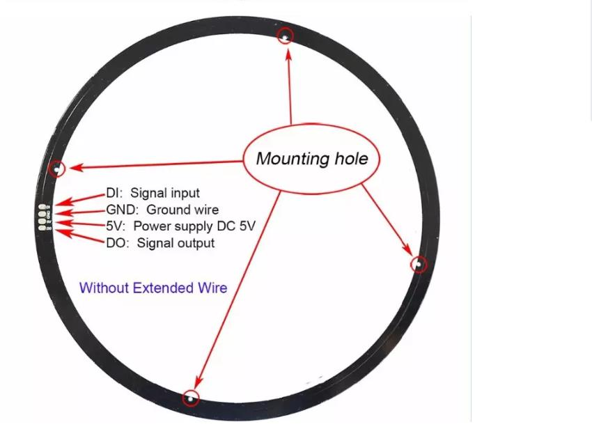 24 leds pixel led ring for