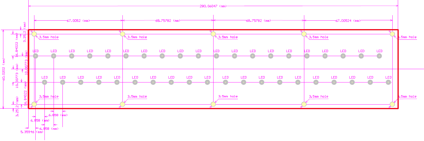 40 LEDs UVC LED module 40 LEDs UVC LED module