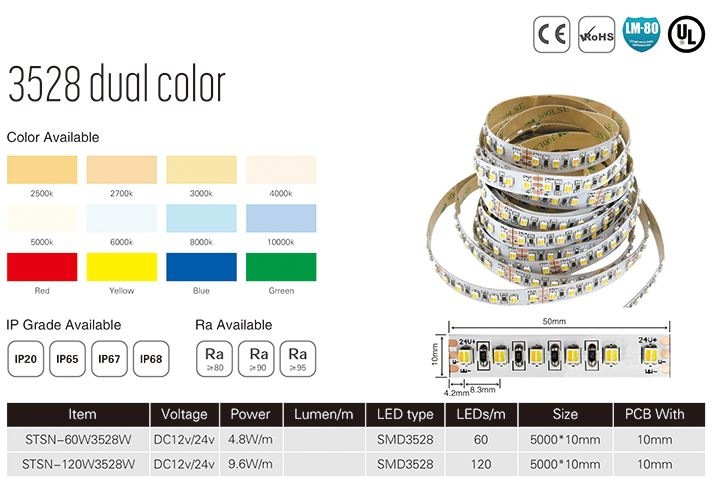 CCT 3528 strip dual color CCT 3528 strip dual color