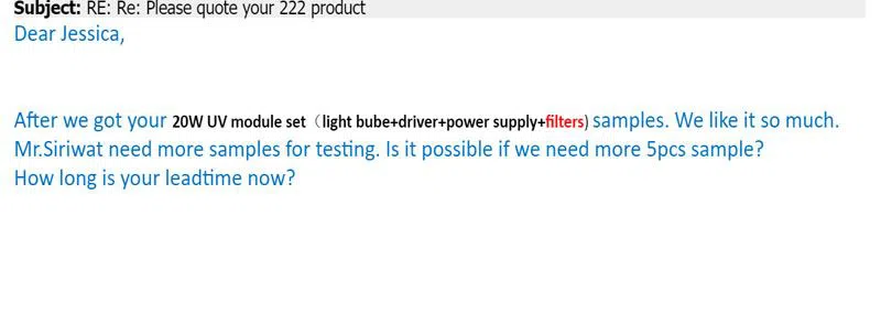 Feedback from client Feedback from client