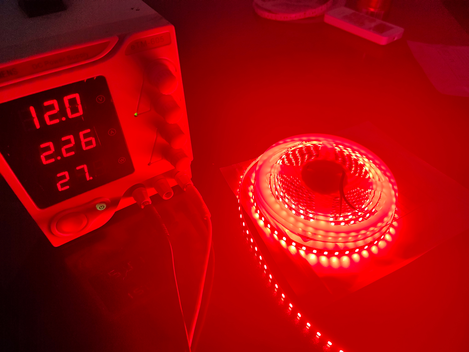 red 5mm width strip light led