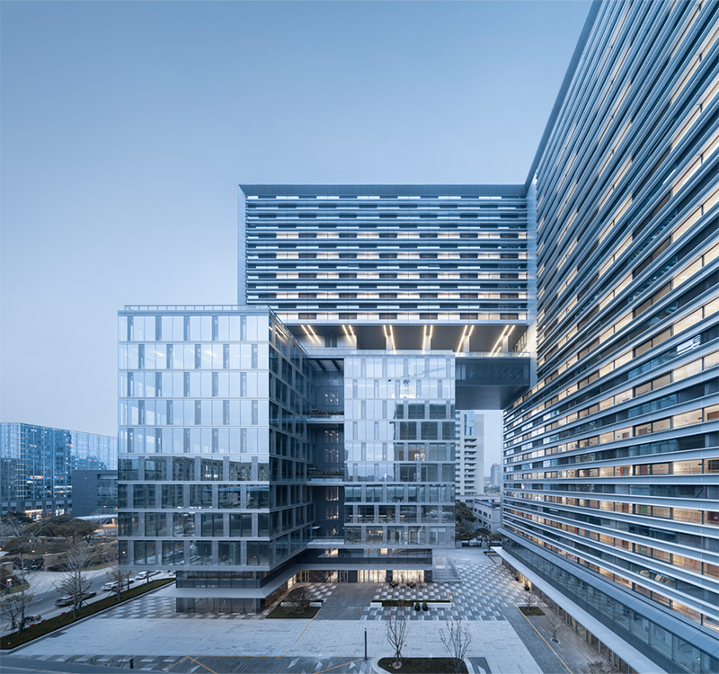 City Building Illumination with LED Facade Lighting 