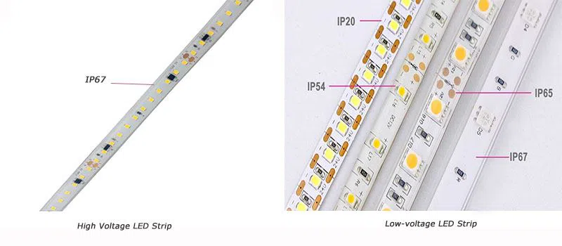 High Voltage and Low Voltage led strip