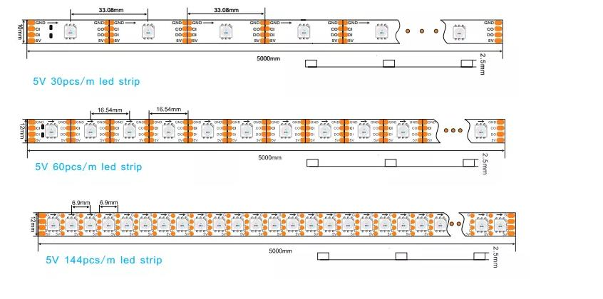 APA102 strip 144 led