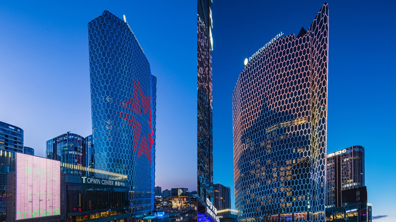 Super High-rise Commercial Complex Architectural Facade Illumination