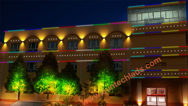 Simple RGBW Building Profile Facade Linear Lighting