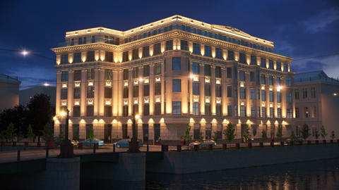 Outdoor led facade lighting building