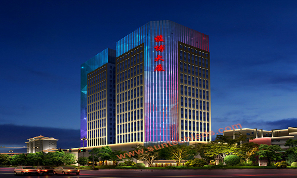 Yunbo Skyscrape facade lighting