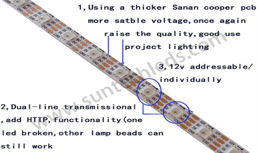 WS2813 VS WS2815 VS WS2812B digital programmable LED strip