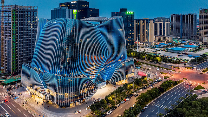 Sunac Culture Building Night Scene Design Art LED Illumination