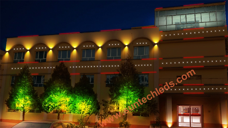 Simple RGBW Building Profile Facade Linear Lighting