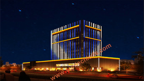 DMX Programmable RGBW Building Facade Lighting Project
