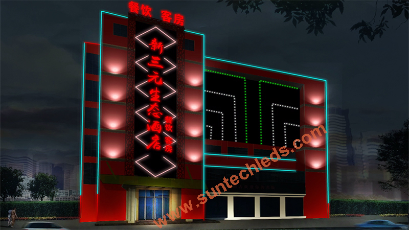 DMX Controlled Addressable LED Facade Lighting Supplier Design