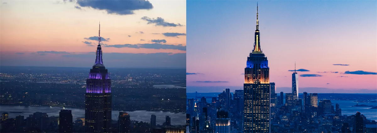 Empire State Building light show