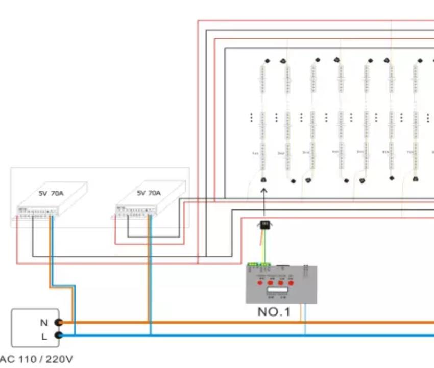 SK6812 RGBW led strip connection