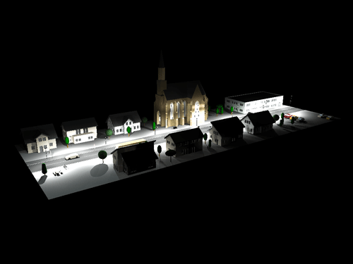 DIALux-Straßenszene