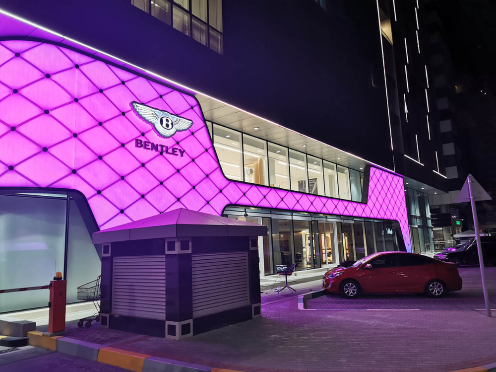 Outdoor LED Mesh Screen Light Media Facade Project