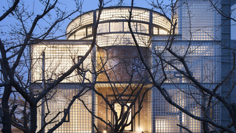 Jinfu Hostel Glass Curtain Facade Art Design Illumination