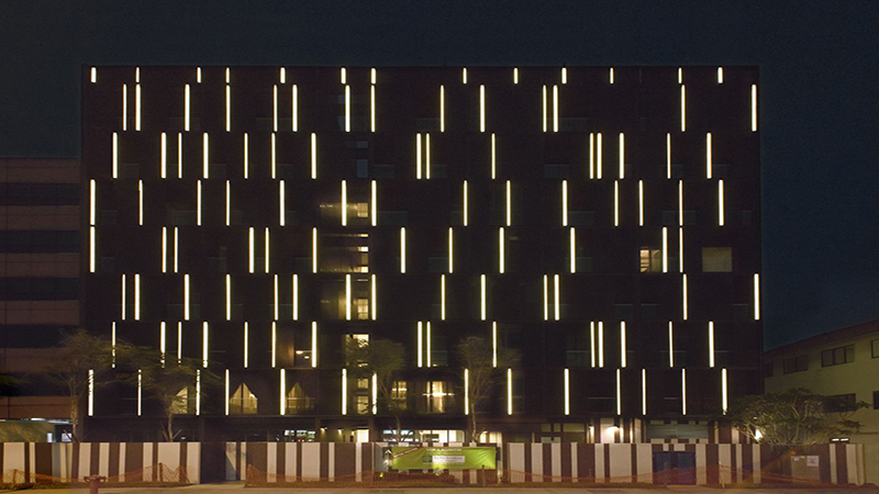 High-end Apartment Residential Contemporary Building Facade Lighting