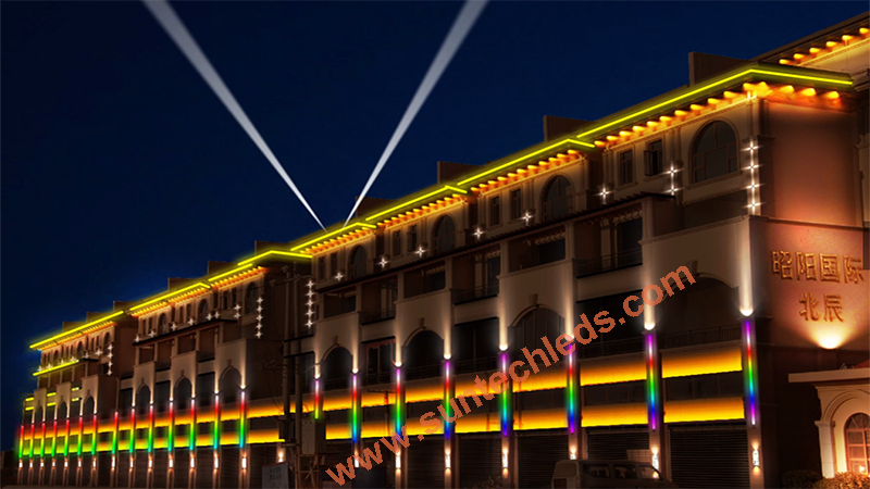 Intelligent DMX RGBW House Facade Lighting Control Systems