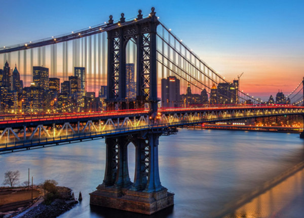 Modern Art Brooklyn Bridge Facade Lighting