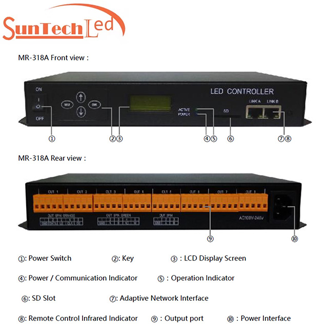 RGB LED Dmx Light Controller For Facade Illumination Dmx Driver