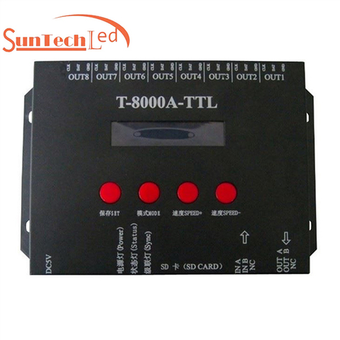 T-8000A-TTL Controllers For DMX512 WS2811 LED Pixel Light Strip