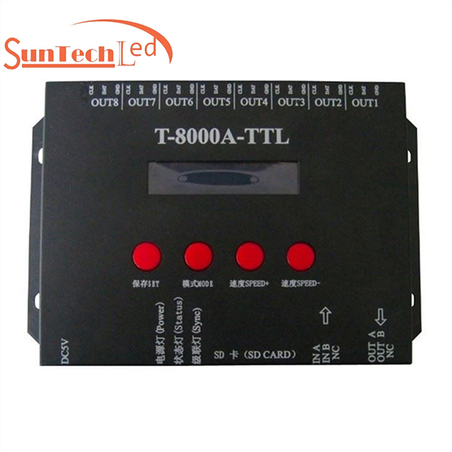 T-8000A-TTL Controllers For DMX512 WS2811 LED Pixel Light Strip