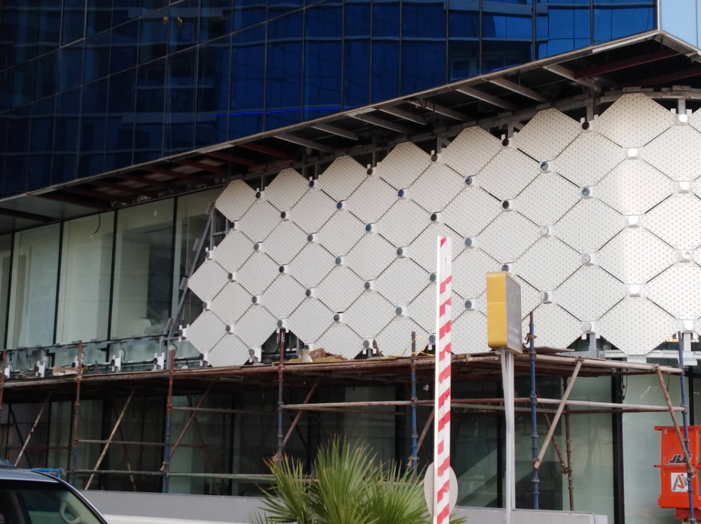 Outdoor LED Mesh Screen Light Media Facade Project