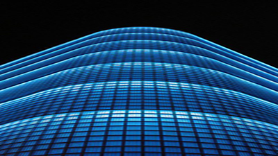 Deusto University Library Outdoor Curved Facade Lighting 