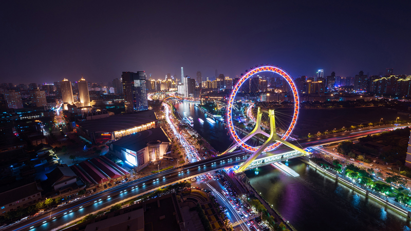 Eye of Tianjin Ferris Wheel Lighting