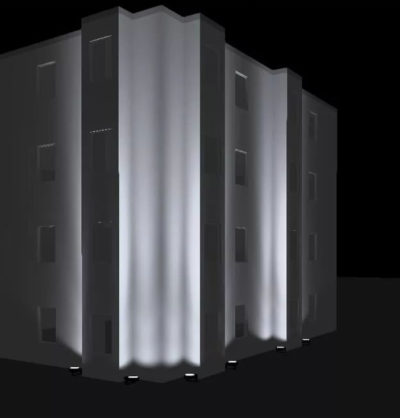 lighting of oncave and convex facade