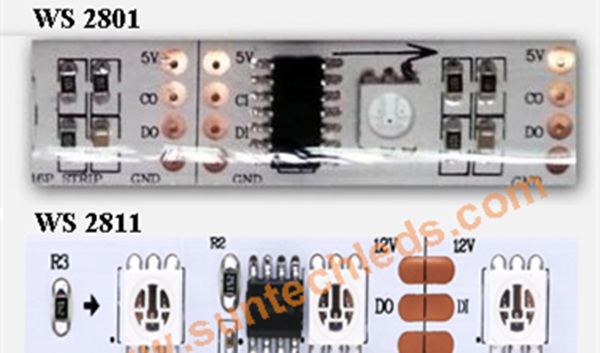 WS2801 VS WS2811 VS WS2812 digital pixel LED strip