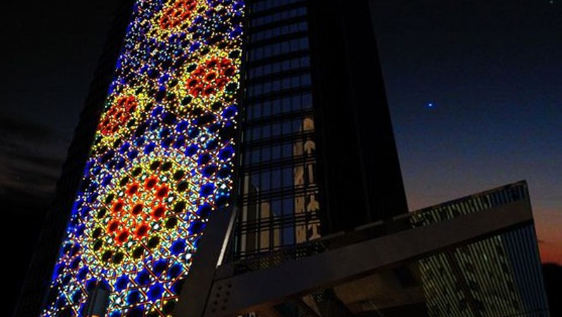 Islamic Geometric Exterior Design Architecture Facade Illumination 