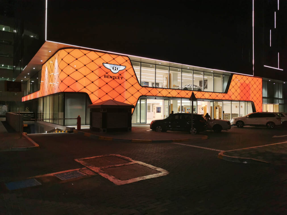 Outdoor LED Mesh Screen Light Media Facade Project