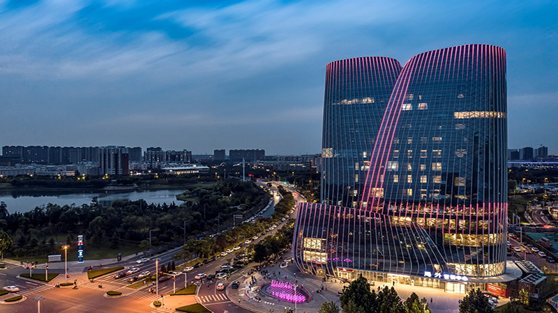 Sunac Culture Building Night Scene Design Art LED Illumination