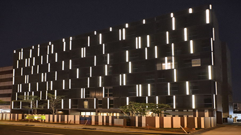 High-end Apartment Residential Contemporary Building Facade Lighting