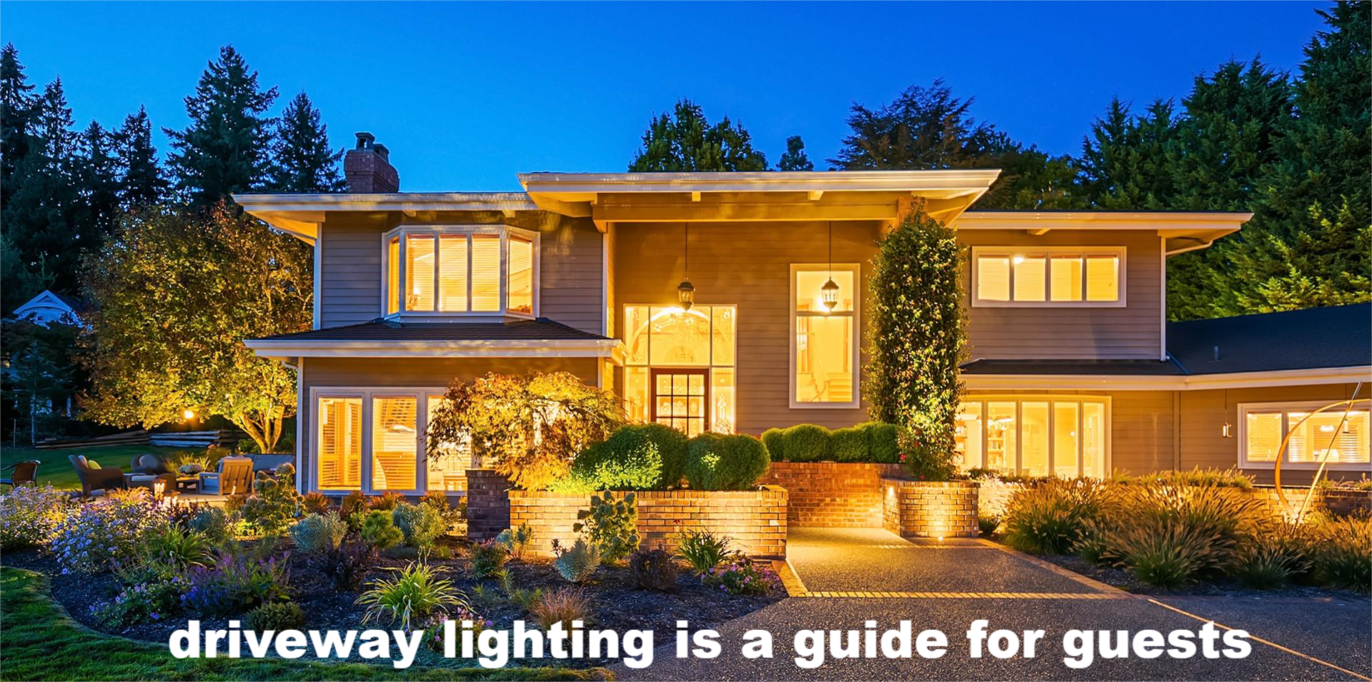 driveway lighting is a guide for guests
