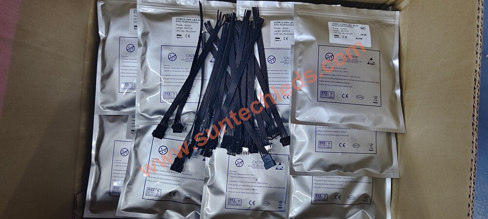 DMX UCS512 RGBW LED strip sent to Spain package