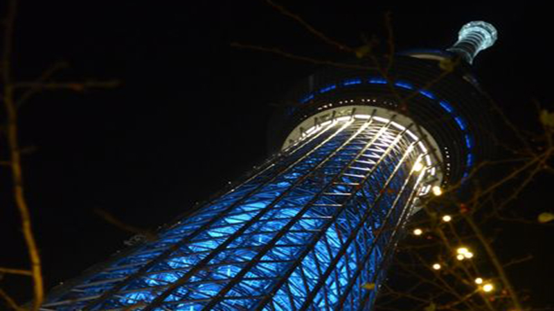 Tokyo Skytree Steel Structure Illumination 