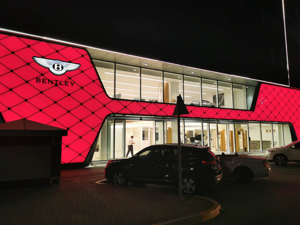 Outdoor LED Mesh Screen Light Media Facade Project